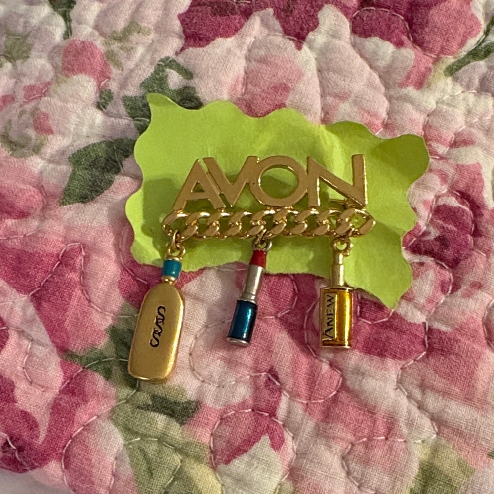 Vintage Cosmetic Charm Brooch by Avon